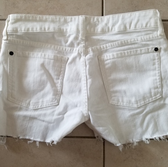 Vince. White Denim Cut-off  Shorts, 28 - Picture 2 of 5